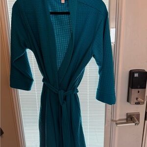 Joyspun Teal Waffle Knit Robe